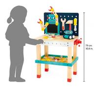 Janod - Mi Primer Juego de Construcción - Gran Banco Robot - Juego de Bricolaje Infantil - 50 Piezas - Altura Ajustable - Imitación - Desde 3 Años - J06457