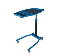 Banco de trabajo móvil de reparación de automóviles con mesa de almacenamiento y elevación para mantenimiento del motor y organización de piezas