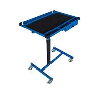 Banco de trabajo móvil de reparación de automóviles con mesa de almacenamiento y elevación para mantenimiento del motor y organización de piezas