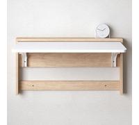 Banco de trabajo plegable de la pared de espacio pequeño 、 Mesa de comedor de pared plegable montada en la pared, con soporte plegable de metal ajustable, fácil de instalar, se puede usar como