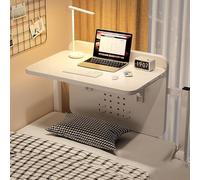 Banco de trabajo plegable de pared, diseño que ahorra espacio, para oficinas, dormitorios, estudios, restaurantes, piedra blanca, 40 x 30 cm, versátil y elegante solución de espacio de trabajo