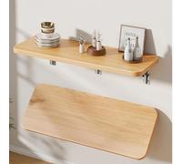 Banco de trabajo plegable, montado en la pared, ahorro de espacio, escritorio con soportes resistentes para oficina en casa,