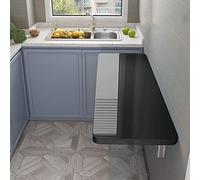 Banco de trabajo plegable montado en la pared, mesa de hojas caídas, escritorio plegable para computadora, escritura, fácil de limpiar, ideal para el hogar, oficina, dormitorio, cocina, comedor