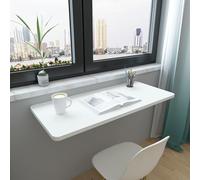 Banco de trabajo plegable montado en la pared que ahorra espacio con hoja caída para laptop, mesa auxiliar versátil para espacios pequeños