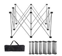 Banco de trabajo plegable resistente, soporte de trabajo móvil portátil, no requiere montaje, soporte de acero inoxidable con bolsa de almacenamiento para garaje, construcción, carpintería o picnic