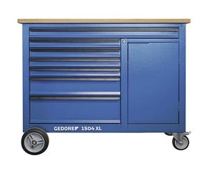 Banco de trabajo rodante 1504 XL GEDORE, incl. surtido de 198 herramientas