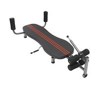 Banco de tracción para la espalda, altura ajustable, con capacidad de carga de 150 kg, incluye ruedas móviles para entrenamiento de estiramiento efectivo en casa, en negro y rojo