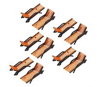 Banco de tren modelo, 10 piezas HO para silla de playa TT escala 1:87, detalle realista de coloración manual, accesorio de paisaje de plástico para estación de tren, plataforma de estación de tren