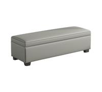 Banco de zapatos con almacenamiento abatible y cojín de cuero, bisagra en forma de Z, capacidad de más de 500 libras, ideal para sala de estar, dormitorio y entrada, elegante y funcional (color 5 120