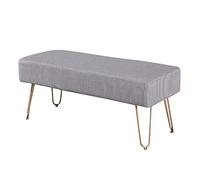 Banco de zapatos de estilo nórdico gris multifuncional para sala de estar, entrada, tienda de ropa, sofá, guardarropa, 100 x 40 x 42 cm