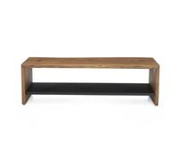 Banco de zapatos nórdico moderno minimalista de madera con zapatero de doble capa para entrada de puerta delantera y uso al aire libre (M 100 cm)