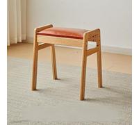 Banco de zapatos rústico de madera maciza para entrada, reposapiés multifuncional con asiento acolchado, taburete de marco en A para sala de estar, pasillo y pasillo (grande, marco G)