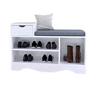 Banco de zapatos Slish con asiento abatido, Sto Der, Nizer de entrada, armario bajo, piel moderna para zapatos, decoración de sala de estar y pasillo