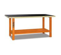 Banco Del Trabajo beta C56B-O Naranja Plan de Madera 200x72cm 600kg De Carga