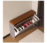 Banco delgado para zapatos de entrada con cojín suave, elegante almacenamiento de zapatos para pasillo, puerta de entrada, pasillo, perfecto para espacios pequeños y decoración del hogar