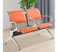 Banco duradero de 2 asientos para sala de espera con reposabrazos y respaldos, asiento de marco de acero resistente para espacios públicos, oficinas y clínicas, diseño cómodo y elegante