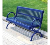 Banco duradero para exteriores, construcción de aluminio de hierro resistente a todo tipo de clima, ideal para patio, parque y asientos junto a la piscina