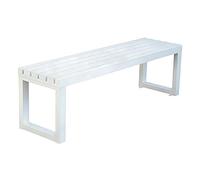 Banco Esquinero Metálico de 2 Plazas Banco Jardin Exterior Resistentes a la Intemperie Banco Terraza Exterior para Parques, Comunidades Residenciales, Plazas Públicas(White,120x40x45cm)