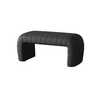 Banco estrecho de cama - Elegante taburete cambiador de zapatos para entrada y guardarropa - Taburete compacto negro para sofá para dormitorio y sala de estar - Tamaño pequeño