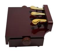 Banco extensor de pedal de piano, para niños, altura ajustable con 3 pedales para niños, piano, accesorio para niños, elevador de pedal de piano, 38 x 38 x 28 cm (marrón)