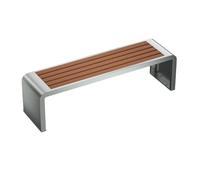 Banco Exterior De Chapa De Acero Resistente, Banco De Parque De Madera Compuesta, Disponible En Varios Tamaños. Adecuado for Parques, Complejos Residenciales(StyleA,200cm/78.8in)
