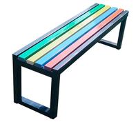 Banco Exterior sin Respaldo con Estructura metálica y Asiento de Listones: la solución Sentarse en el jardín, el Porche o el Patio y Disfrutar de un Elegante Descanso al Aire l