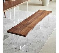 Banco flotante de madera acrílica, resistente a la intemperie y multifuncional, soporta 660 libras para uso en interiores y exteriores