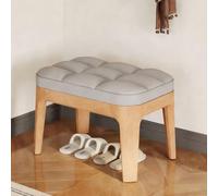 Banco for Zapatos de Madera Taburete pequeño for Zapatos de Entrada con cojín Suave No Requiere Montaje for salón, recibidor, Dormitorio(E,46cm/18in)