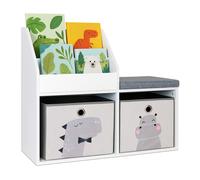 Banco infantil Banco de lectura Estantería con asiento Cofre Estantería