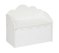 Atmosphera - Banco de Almacenamiento Infantil Nuage - Madera - Blanco - 60x30 cm