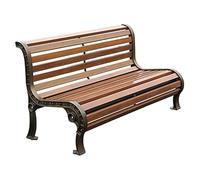 Banco Jardin Exterior 2 Plazas con Respaldo Ergonómico Banco Terraza Exterior de Aluminio Impermeable Muebles de Jardin para Parques, Plazas, Comunidades, Patios(120 * 58 * 78cm)