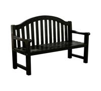 Banco Jardin Exterior, Banco Madera Exterior, con Respaldo y Reposabrazos, Asiento Ergonómico, Aspecto Elegante, Adecuado para Patios, Terrazas y Jardines(Black)