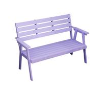 Banco Jardin Exterior, Banco Madera Rustico, con Respaldo y Reposabrazos, Gran Capacidad de Carga, Fácil Instalación, para Jardines y Porches(Purple)