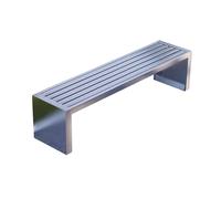 Banco Jardin Exterior Grande 3 Plazas Asiento Espacioso Banco de Acero Inoxidable Moderno para Espacios Públicos para Jardines Parques Patios y Balcones(100x40x45cm)