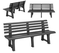 Banco jardín Orquídea antracita 145x49x74cm