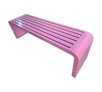 Banco minimalista de jardín para exteriores, asiento de metal resistente para patio y césped, silla de descanso para todo tipo de clima, capacidad de 660 libras, no necesita montaje, 59 pulgadas de