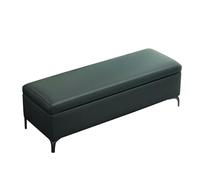 Banco moderno de cuero - Lar entrada y extremo de cama Sto Safe Hins patas de metal color verde Slish 47.2in / 120 cm ideal para decoración del hogar y nizat