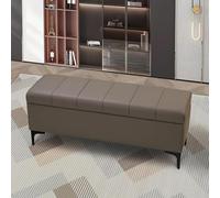 Banco moderno para dormitorio con almacenamiento, tapizado, asiento de entrada, cambiador de zapatos, elegante, otomana versátil para tienda de ropa, decoración del hogar, esencial.