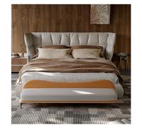 Banco moderno tapizado de cuero para dormitorio, elegante asiento al final de la cama, banco largo de entrada para sala de estar y vestíbulo (naranja, 150 x 45 x 55 cm)