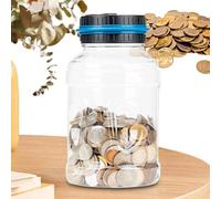 Banco monetario con pantalla LCD, Tarro de conteo digital de Money, LCD Counter Coin Bank Money Saving Bank, Máquina de contador de monedas, preciso, Gran capacidad, educativo, alimentado por