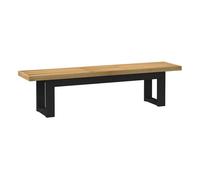 Banco noain patas forma de u natural/negro 45x180x40 cm