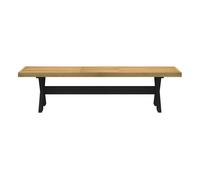 Banco noain patas forma de x natural/negro 45x180x40 cm