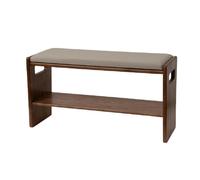 Banco nórdico de madera para zapatos, elegante estribo de entrada con estante de almacenamiento, 80 cm, diseño simple para un fácil cambio de zapatos, perfecto para uso en sala de estar y puerta