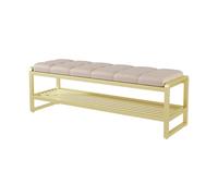 Banco Organizador para Guardar Zapatos,Banco para Zapatos,Banco de Entrada con Asiento Acolchado de Espuma,Cuero sintético,Estructura de Metal,para Entrada,Pasillo y Cuarto de mamá
