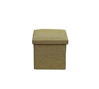 Banco otomano con Almacenamiento 38x38x38cm Reposapiés portátil Puf de Tela de Lino con Tapa extraíble Ideal para Sala de Estar Sofá Oficina Espacios pequeños Se admiten Mascotas