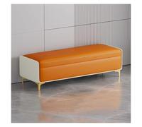 Banco otomano de almacenamiento, banco tapizado para zapatos con tapa con bisagras, reposapiés largo rectangular para entrada, sala de estar, dormitorio