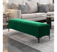 Banco otomano de almacenamiento, baúl de almacenamiento tapizado de terciopelo para dormitorio, solución de almacenamiento al final de la cama, muebles para el hogar de primera calidad