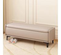 Banco otomano de almacenamiento con cojín, asiento del estante del zapato de la entrada del vestíbulo, caja de almacenamiento lateral moderna de la mesa de café de la sala de estar para el dormitorio,