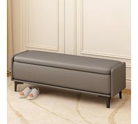 Banco otomano de almacenamiento con tapa abatible, banco de entrada para sala de estar, reposapiés con patas, banco de extremo de cama, baúl de almacenamiento, soporta hasta 330 libras, para sala de