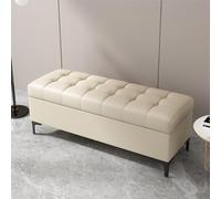 Banco otomano de almacenamiento con tapa, reposapiés de madera y caja de almacenamiento decorativa para entrada, sofá o dormitorio, banco perfecto para zapatos y banco final